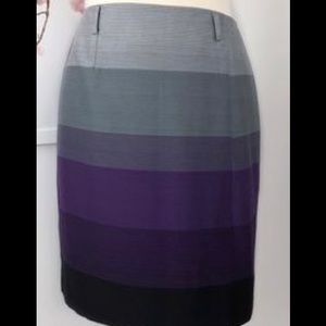 DRESS BARN Size 10 ColorBlock Striped Pencil Skirt